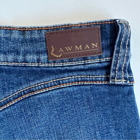 LAWMAN VTG 90s Y2K HIGH WAIST BARE-BACK COLUMN STRAIGHT LEG JEANS Sz. 7/8x30” - Picture 5 of 11